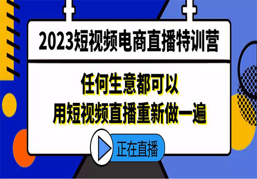 2023短视频电商直播特训营，任何生意都可以用短视频直播重新做一遍插图