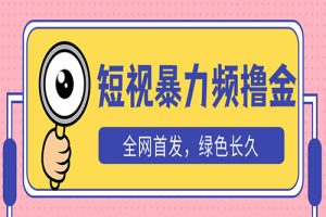 外面收费1680的短视频暴力撸金，日入300+长期可做，赠自动收款平台