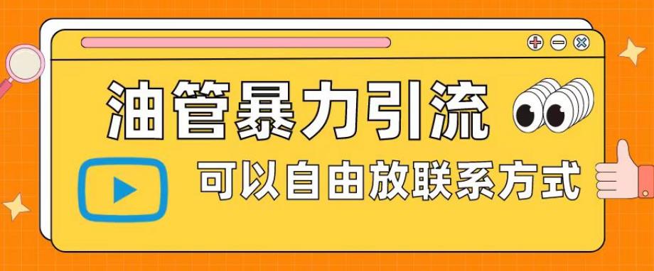 油管暴力引流，可以自由放联系方式【揭秘】插图