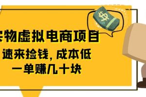 东哲日记：全网首创实物虚拟电商项目，速来捡钱，成本低，一单赚几十块！