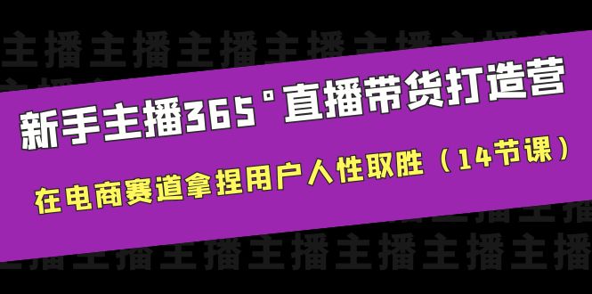 新手主播365°直播带货·打造营，在电商赛道拿捏用户人性取胜（14节课）插图