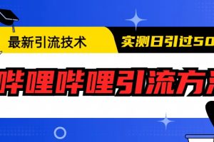 最新引流技术：哔哩哔哩引流方法，实测日引50+