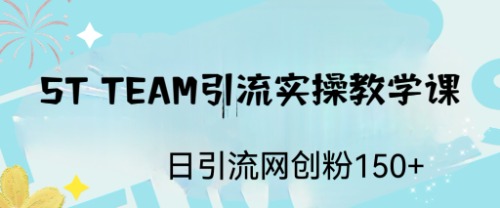 ST TEAM引流实操课，日引流网创粉100+插图