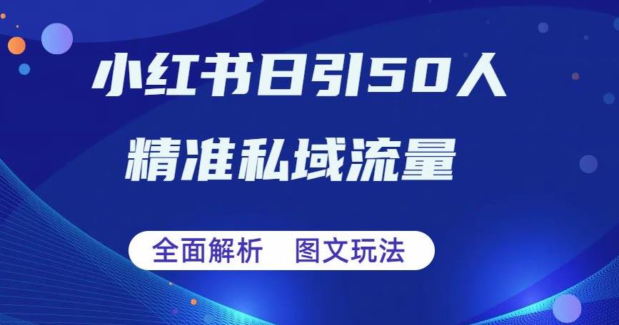 全面解析小红书图文引流日引50私域流量【揭秘】插图