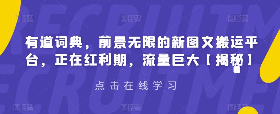 有道词典，前景无限的新图文搬运平台，正在红利期，流量巨大【揭秘】插图