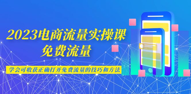 2023电商流量实操课-免费流量，学会可收获正确打开免费流量的技巧和方法插图