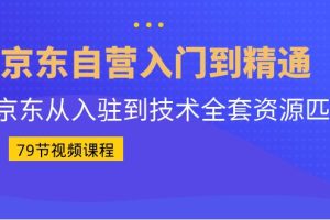 京东自营入门到精通：京东从入驻到技术全套资源匹配（79节课）