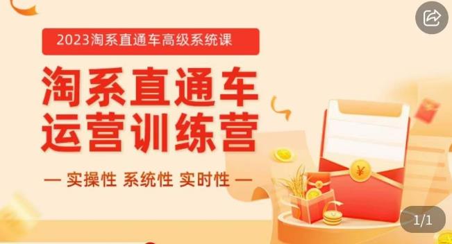 冠东·2023淘系直通车高级系统课，​实操性，系统性，实时性，直通车完整体系教学插图