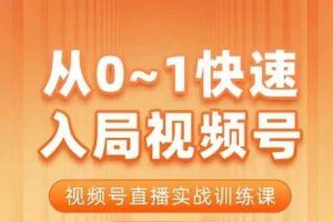 陈厂长·从0-1快速入局视频号课程，视频号直播实战训练课