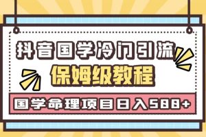 日引流50+，轻松日入500+，抖音国学玄学神秘学最新命理冷门引流玩法，无脑操作【揭秘】