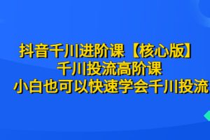 抖音千川进阶课【核心版】 千川投流高阶课 小白也可以快速学会千川投流