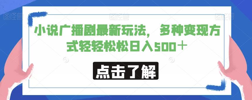 小说广播剧最新玩法，多种变现方式轻轻松松日入500＋【揭秘】插图