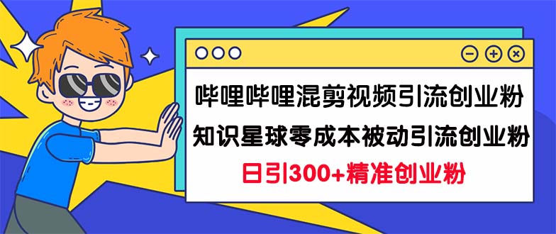 哔哩哔哩混剪视频引流创业粉日引300+知识星球零成本被动引流创业粉一天300+插图