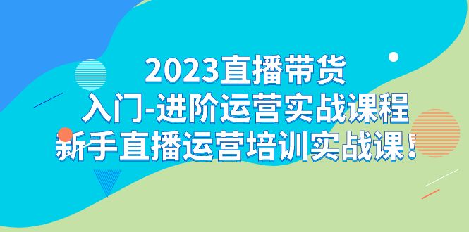 2023直播带货入门-进阶运营实战课程：新手直播运营培训实战课！插图