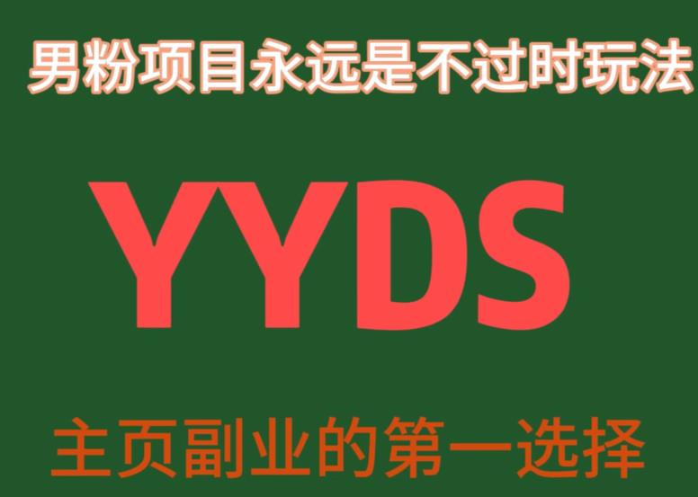 YYDS男粉项目永远是不过时玩法，主业副业的第一选择【揭秘】插图