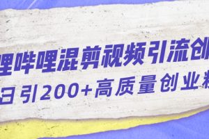 哔哩哔哩B站混剪视频引流创业粉日引300+