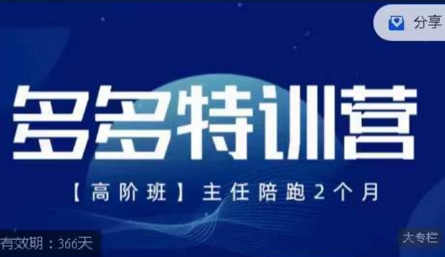 纪主任·多多特训营高阶班【9月13日更新】，拼多多最新玩法技巧落地实操插图