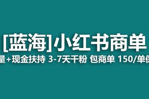 【蓝海项目】小红书商单项目，7天就能接广告变现，稳定日入500+保姆级玩法