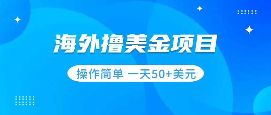 撸美金项目 无门槛 操作简单 小白一天50+美刀插图