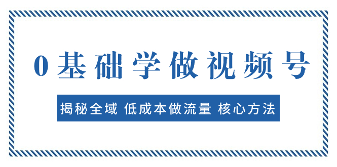 0基础学做视频号：揭秘全域 低成本做流量 核心方法 快速出爆款 轻松变现插图