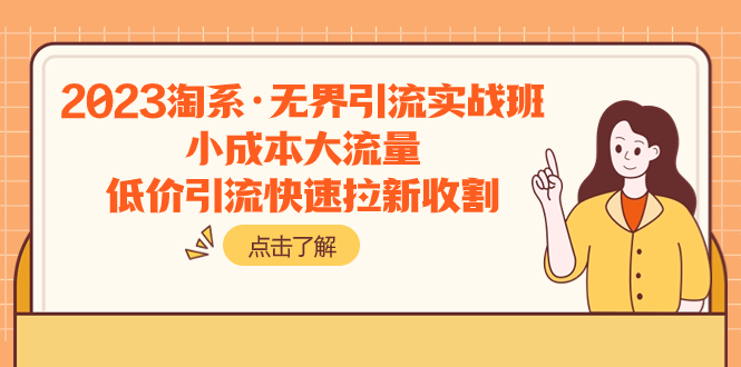 2023淘系·无界引流实战班：小成本大流量，低价引流快速拉新收割插图