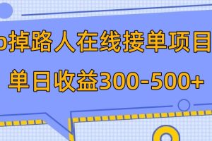 p掉路人项目 日入300-500在线接单 外面收费1980【揭秘】