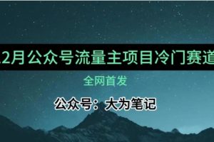 12月份最新公众号流量主小众赛道推荐，30篇以内就能入池！