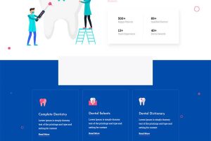蓝色通用的牙科诊所html网站模板