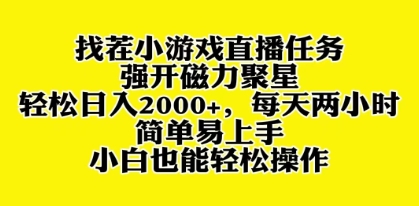 找茬小游戏直播，强开磁力聚星，轻松日入2000+，小白也能轻松上手插图