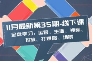 11月最新-35期-线下课：全盘学习：运营、主播、视频、投放、打爆品、场景