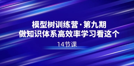 模型树特训营·第九期，做知识体系高效率学习看这个（14节课）插图