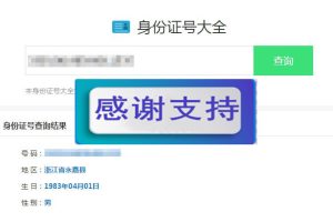 最新身份证号码查询源码html版本_源码下载