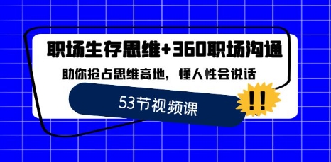 职场 生存思维+360职场沟通，助你抢占思维高地，懂人性会说话插图