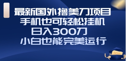 国外撸美刀项目，手机也可操作，轻松挂机操作，日入300刀 小白也能完美运行插图