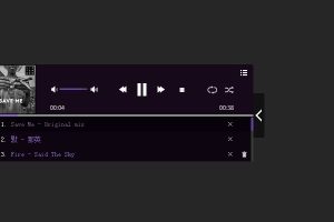 黑色侧边悬浮MP3音乐播放器代码