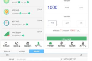 ThinkPHP5卡卡贷小额借贷系统源码 对接征信验证、可封装APP 可二开