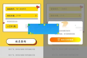 宝宝起名神器小程序源码/支持多种流量主模式
