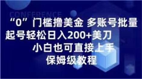 0门槛撸美金，多账号批量起号轻松日入200+美刀，小白也可直接上手，保姆级教程【揭秘】插图