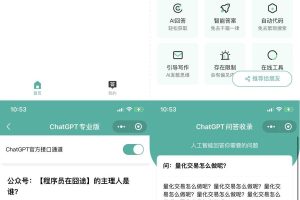 火爆全网的ChatGPT小程序页面模板/ChatGPT小程序源码