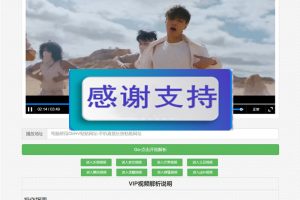 在线VIP解析自适应源码 可自定义接口 能解析手机端的视频站地址