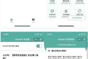 火爆全网的ChatGPT小程序页面模板，让AI回答你的任何问题