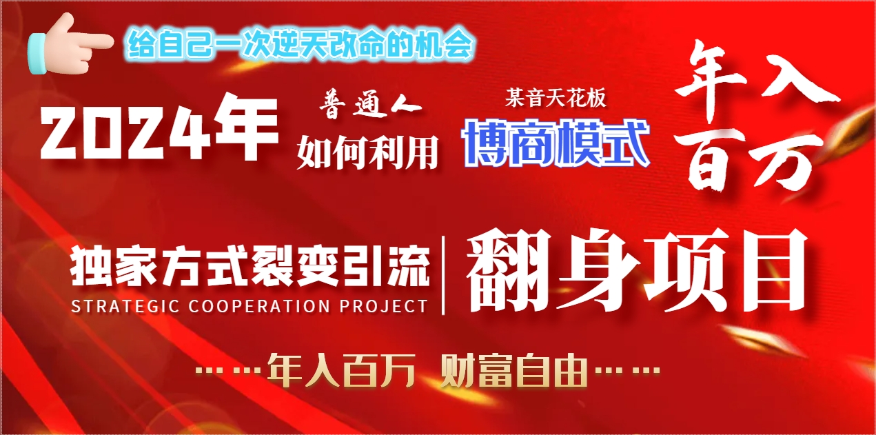 2024年普通人如何利用博商模式做翻身项目年入百万，财富自由插图